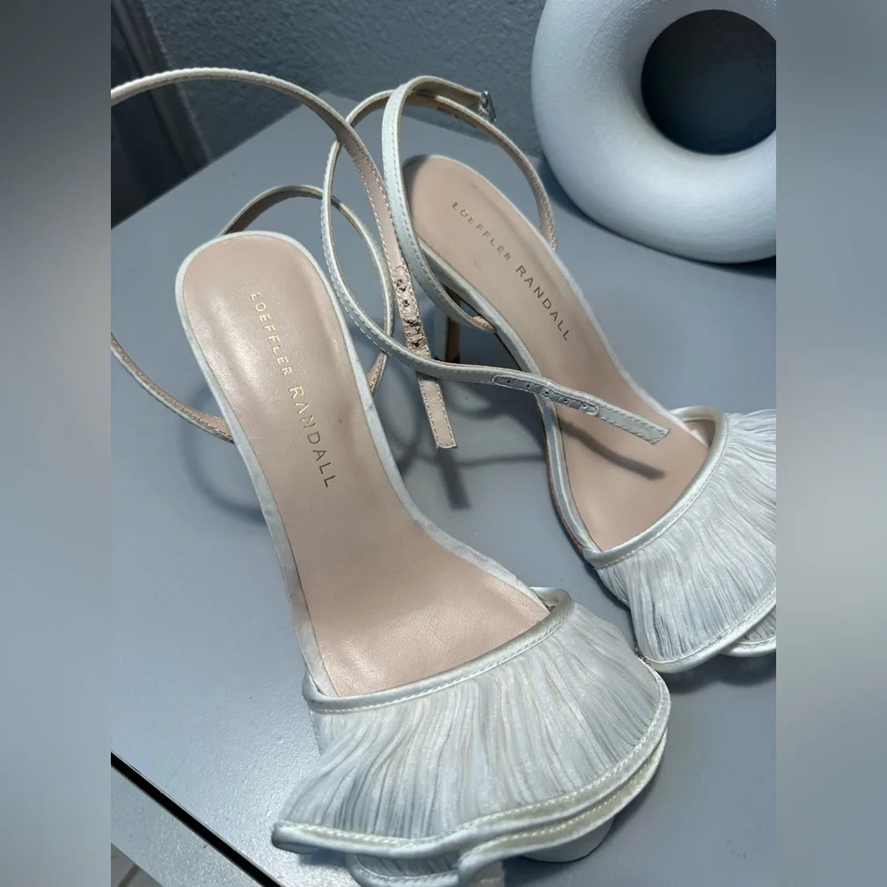 Loeffler Randall Estella pearl Ruffle Heels - Picture 1 of 7